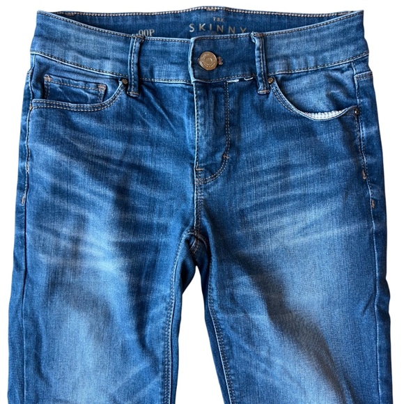 Women's White House Black Market 00P Petite Blue Denim Low Rise Skinny Crop Jean - Picture 3 of 7